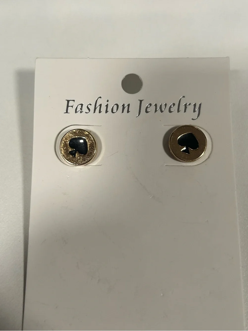 kate spade Gold and Black Spade Stud Earrings